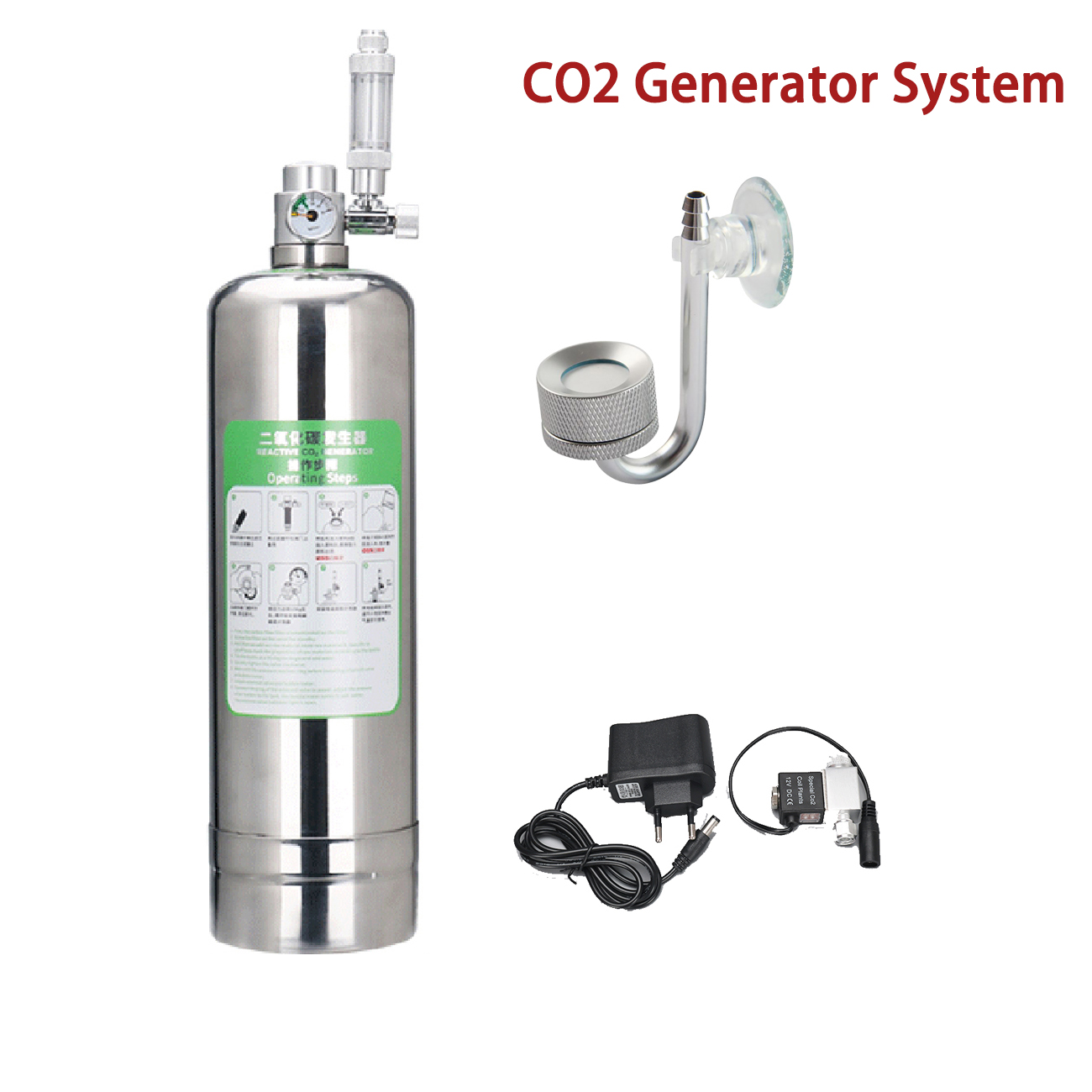 Planted Aquarium Co2 - Aquarium CO2 Generator system Kit Stainless