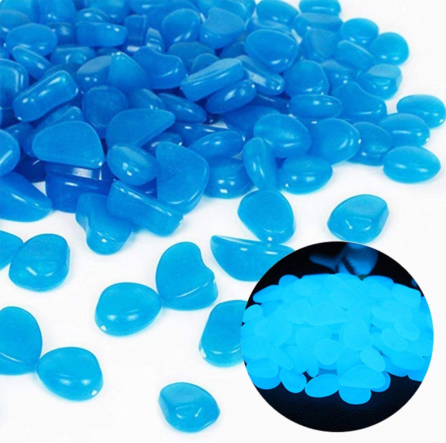 Fish Tank Rocks Glow Blue Pebb - Planted Aquarium Supplies review and price