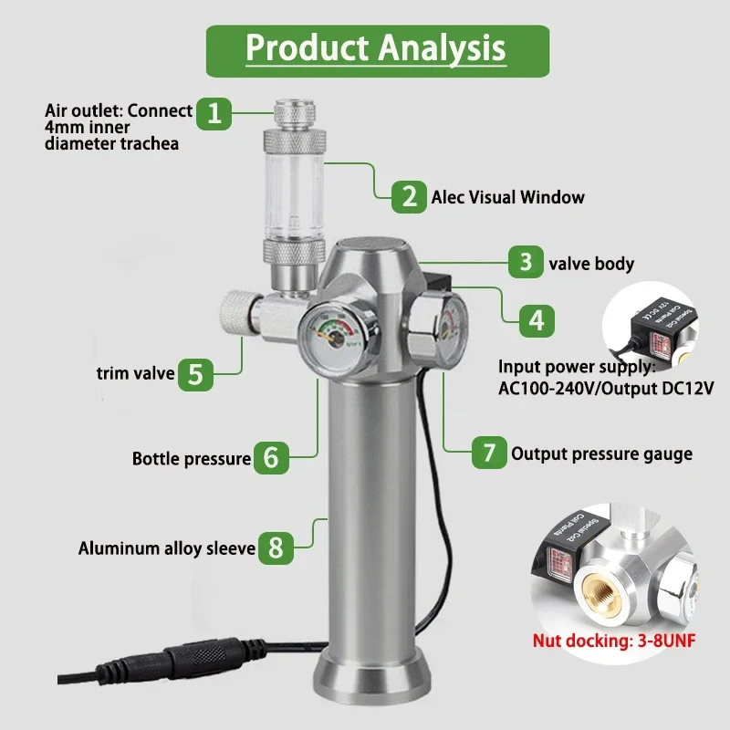 Aquarium CO2 Regulator Solenoi - Planted Aquarium Co2 review and price